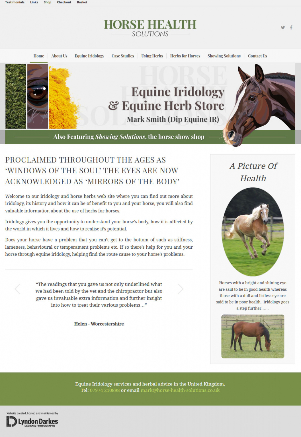 Horse Health Solutions Website